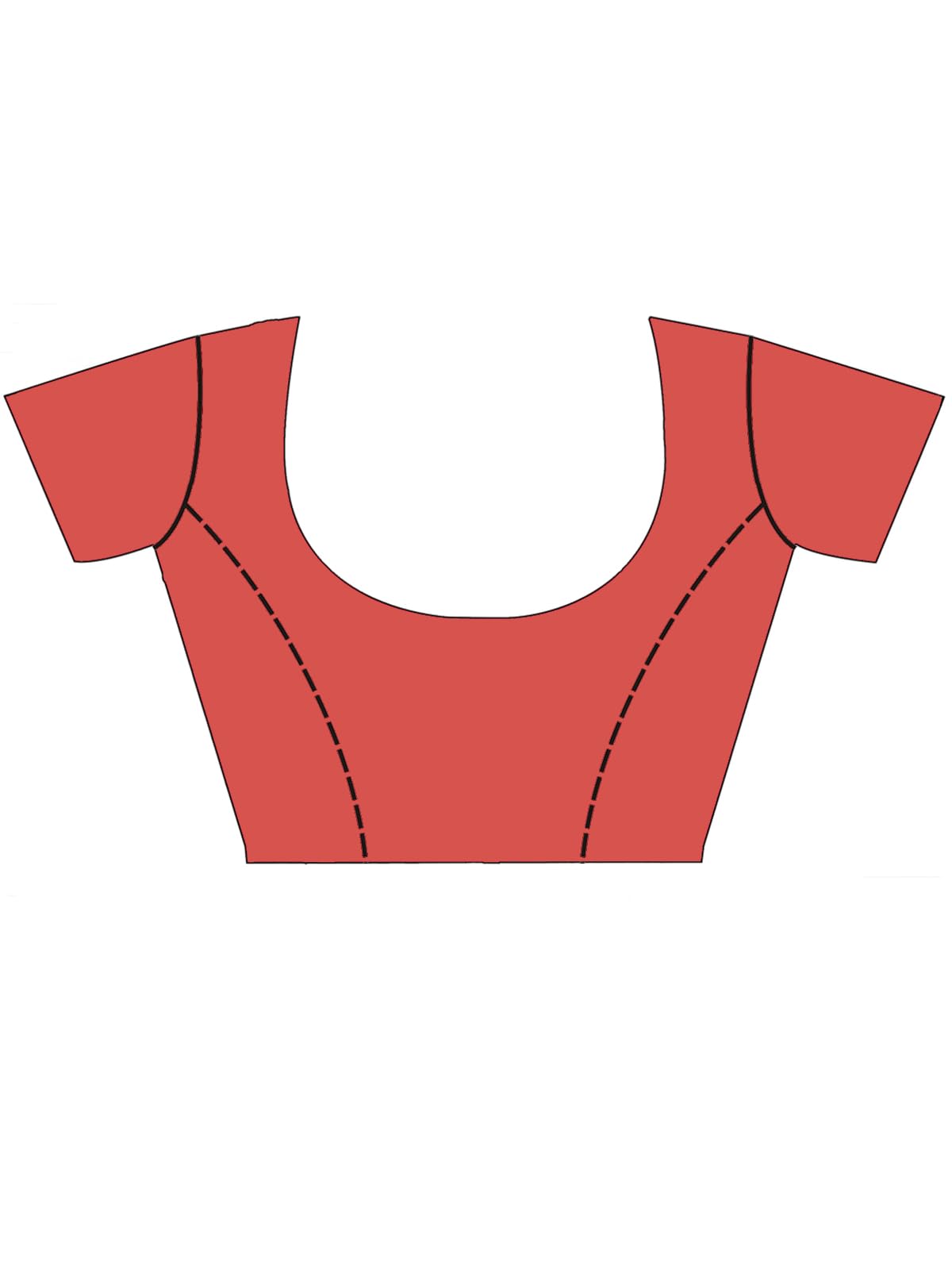 Astita Banarasi Silk Saree - Peach Golden Zari - Image 5