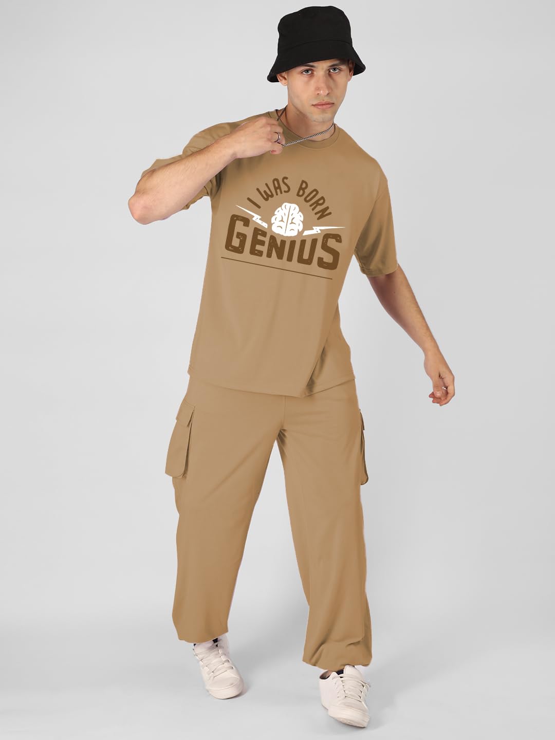 CHKOKKO Men Printed Casual Cord Set - Image 5