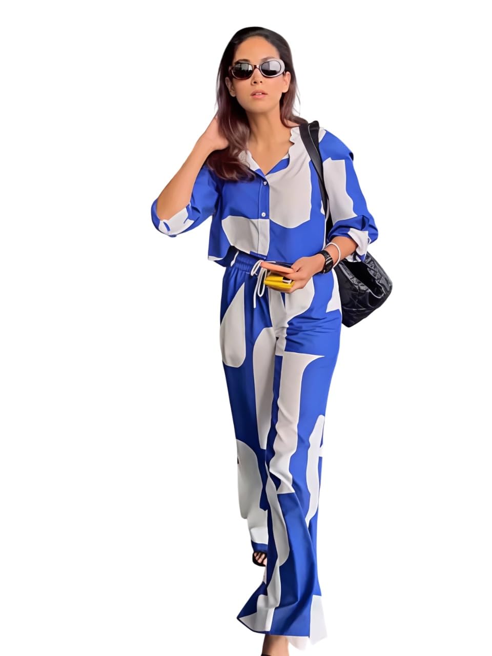 GRECIILOOKS Women's Co-ord Set - Blue