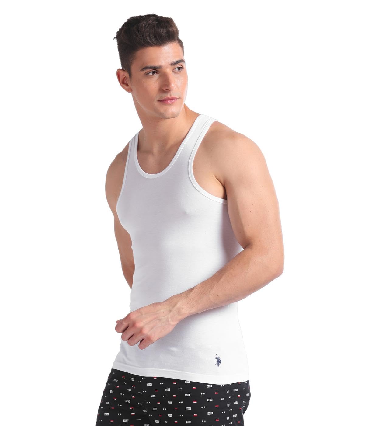 U.S. POLO ASSN Men Cotton Vests - White - Image 4
