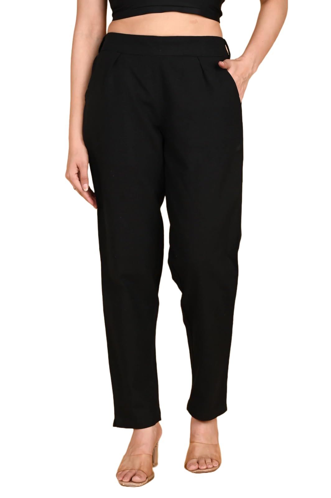 Oxinexx Women's Cotton Trousers - Black