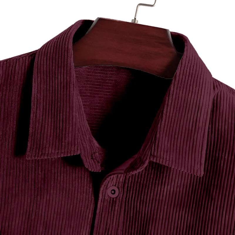 MiraMichi Wine Corduroy Jacket for Men - Image 3