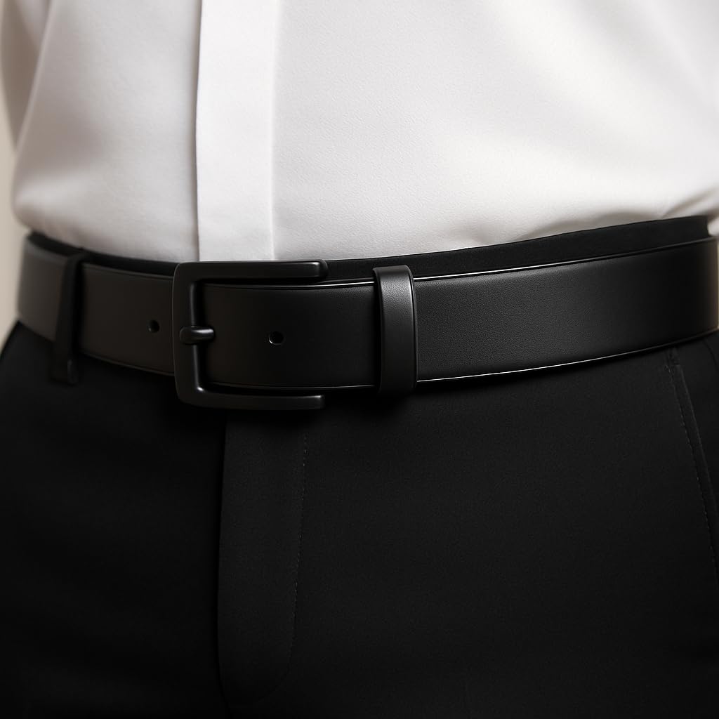 Luxury Designer Belt for Men with Metal Buckle - Image 4