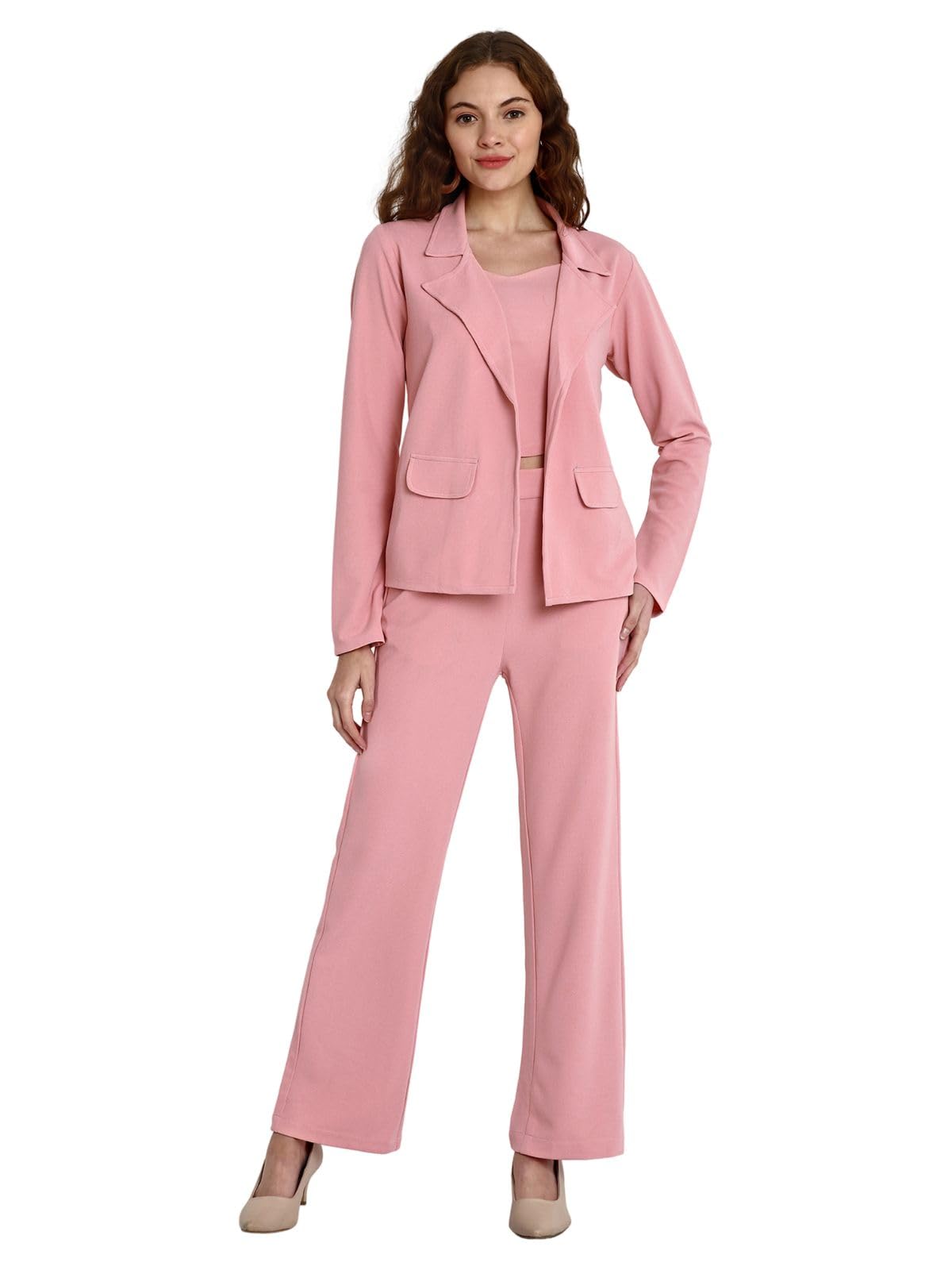 Leriya Fashion Women's Blazer Set - Pink