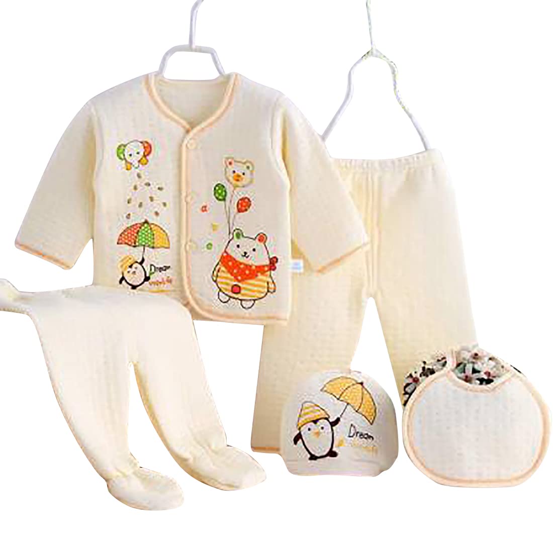 HIKIPO New Born Baby Winter Wear - Cotton Printed
