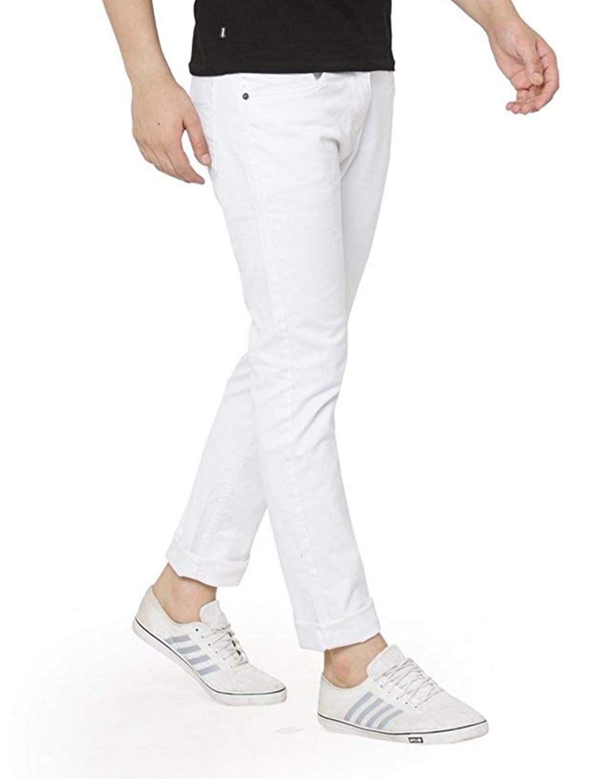 Ben Martin Men's White Cotton Denim Jeans - Image 3