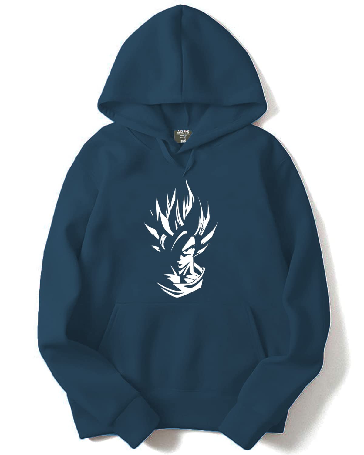 ADRO Men's Teal Cotton Fleece Hoodie