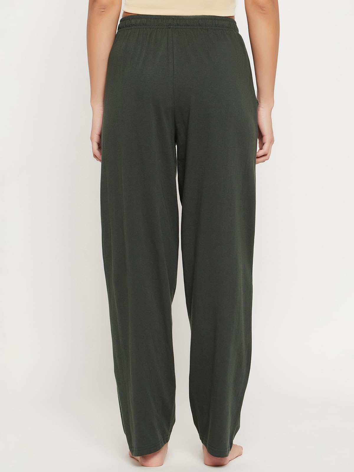 Clovia Green Cotton Pyjama for Women - Image 5