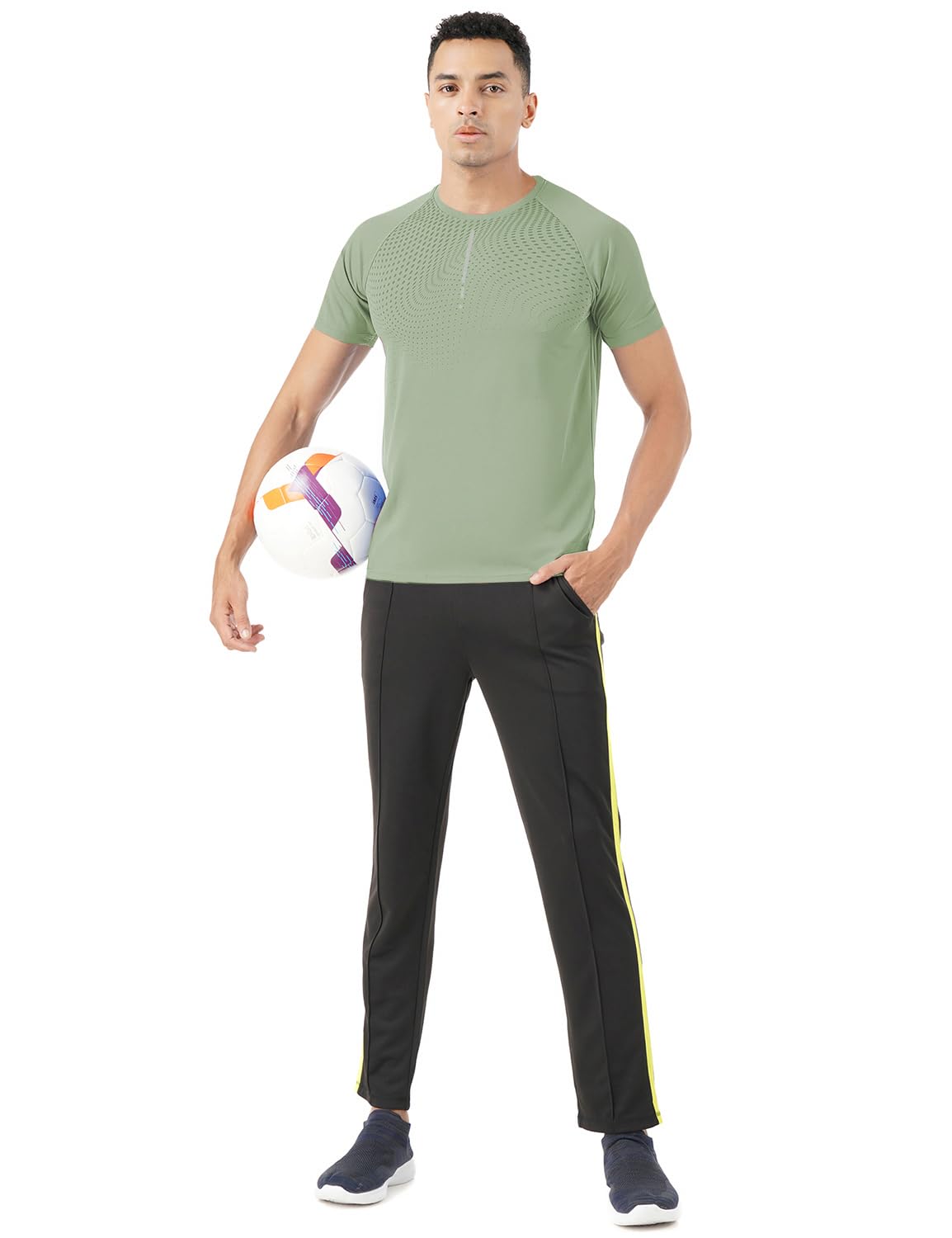 PUMP'D Men's Green Athleisure T-Shirt - Image 5