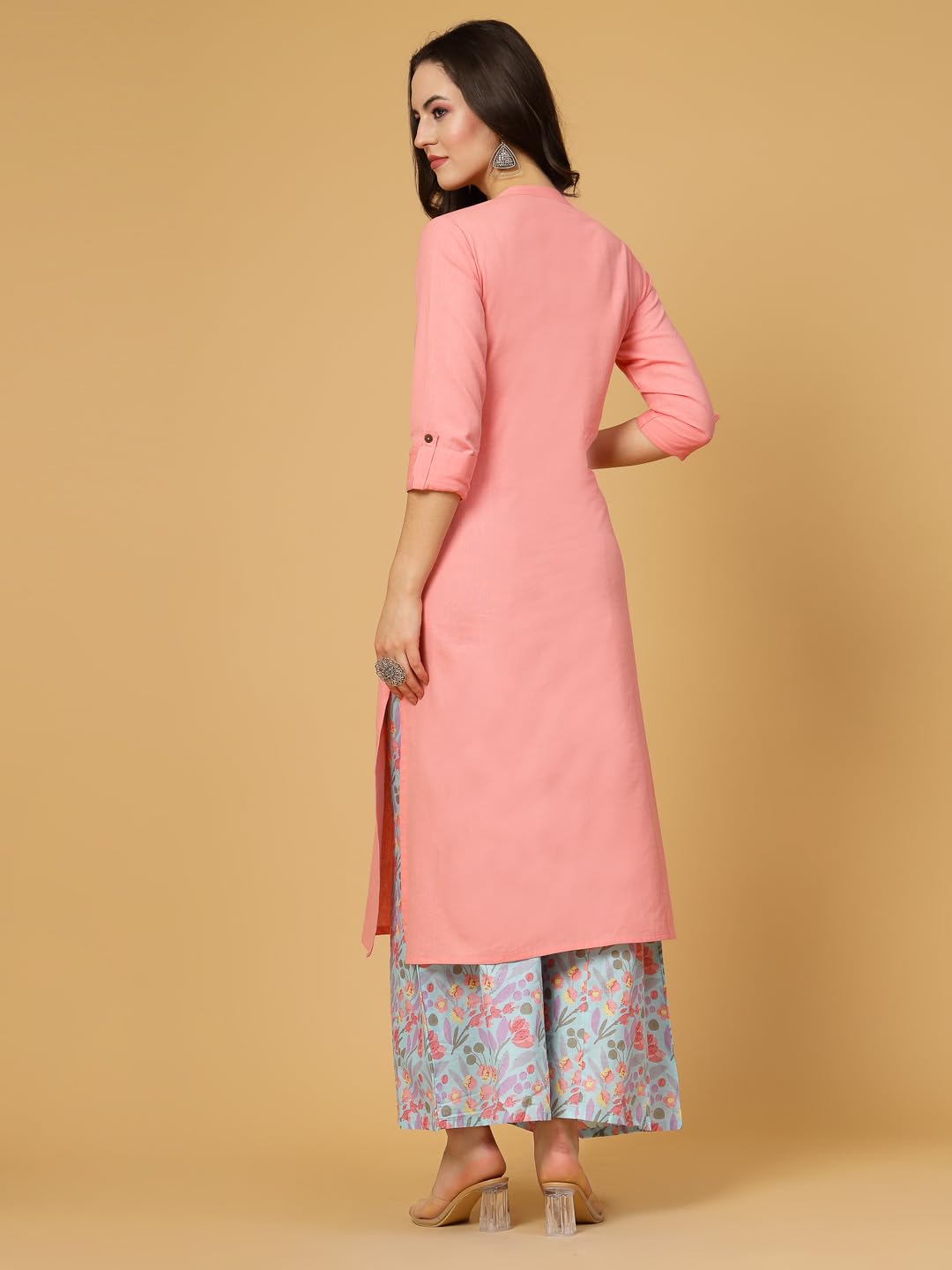 GarbGlide Women Cotton Salwar Suit - Light Pink - Image 5