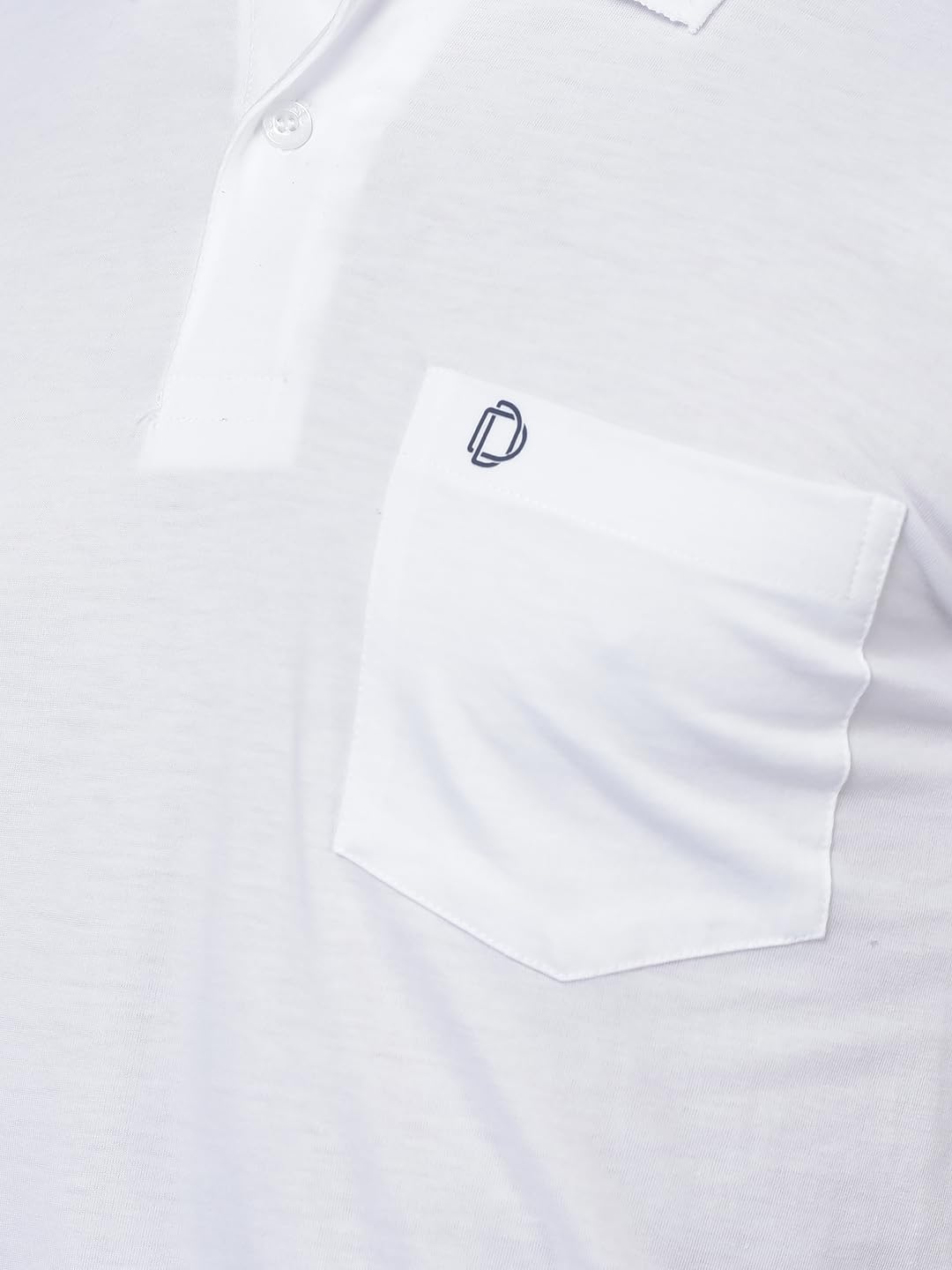 Dollar Men's Cotton Polo Tshirt - White Indigo - Image 4