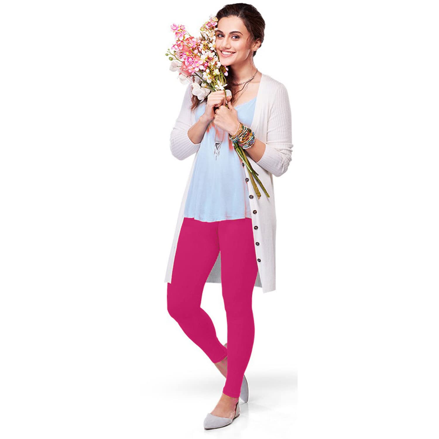 Lyra Women's Skinny Fit Leggings - Candy Pink - Image 5