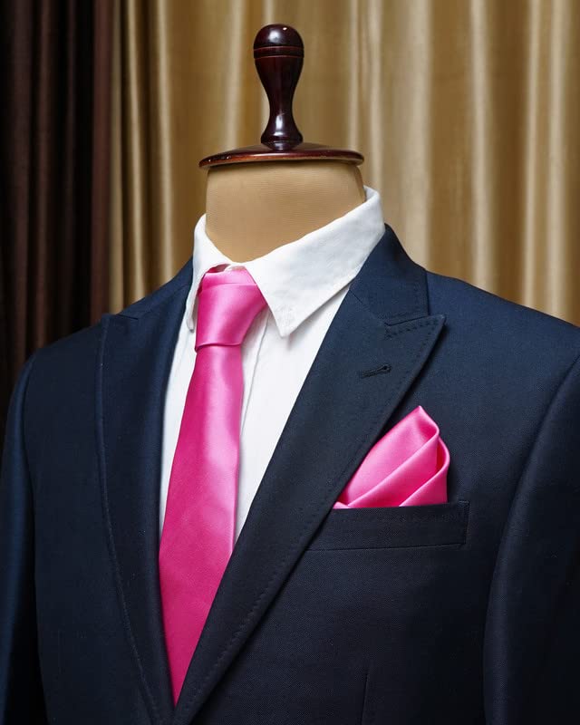 Axlon Pink Silk Necktie Set for Men - Image 2