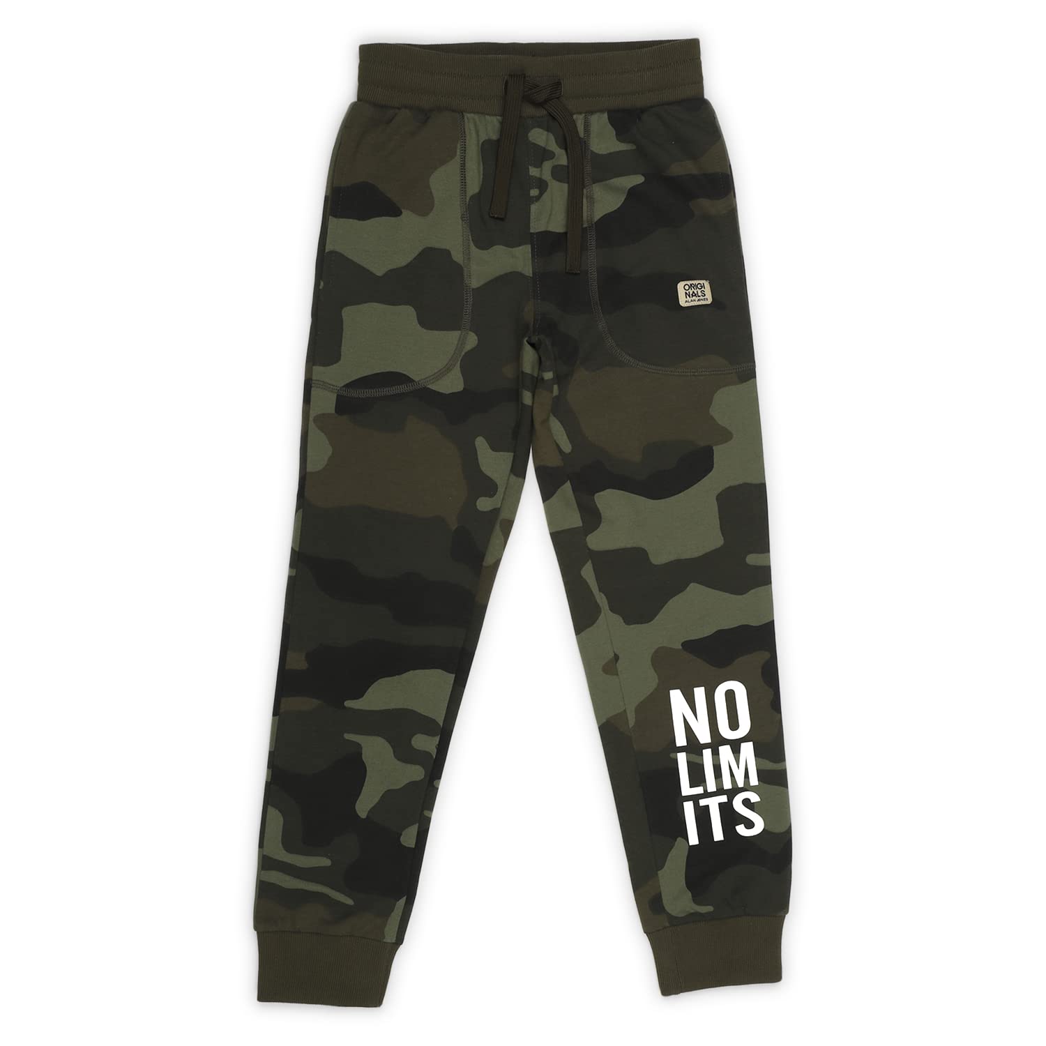 Alan Jones Boys Camouflage Joggers - Dark Green