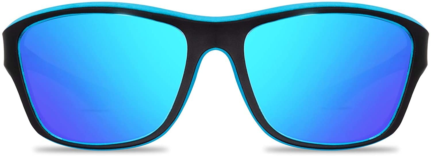 ELEGANTE Blue Mirrored Polarized Sunglasses for Men - Image 2