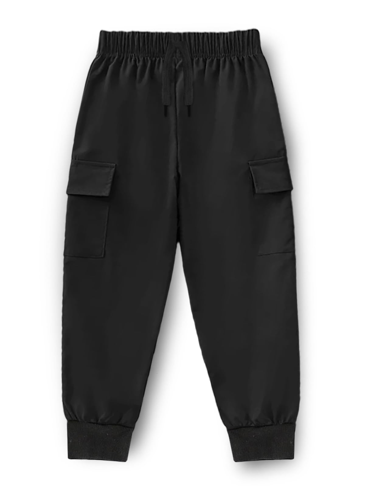 Trampoline Kids Cotton Cargo Joggers for Boys & Girls - Solid Colors - Image 3