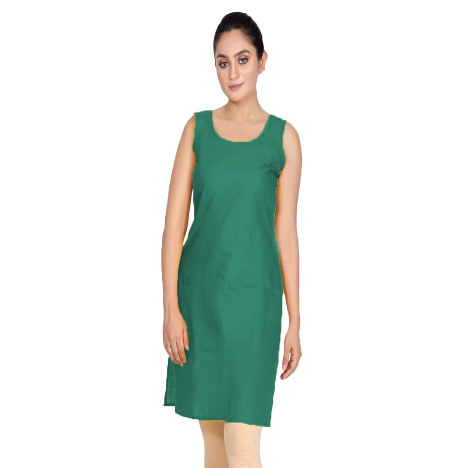 Shivgami Women's Cotton Camisole - Bottle Green