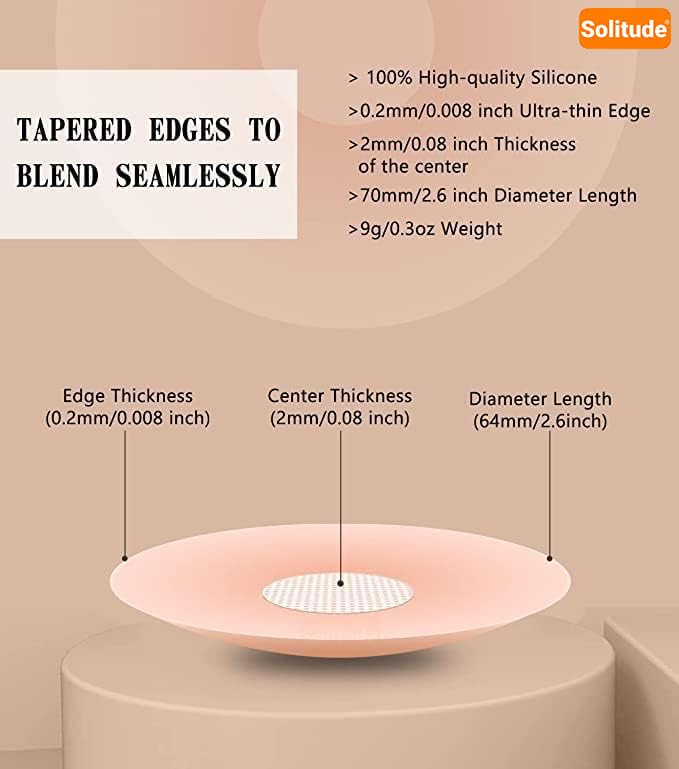 Solitude Reusable Nipple Covers for Women - Skin Color - Image 4