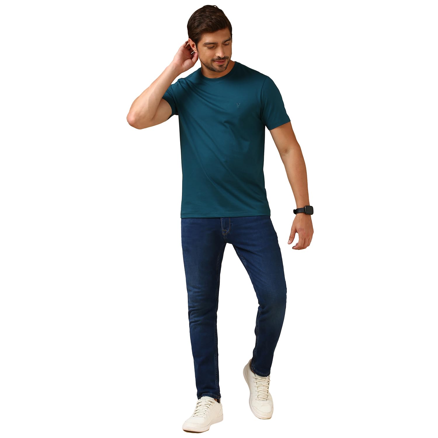 Van Heusen Men's Cotton Blend Solid T-Shirt - Image 5