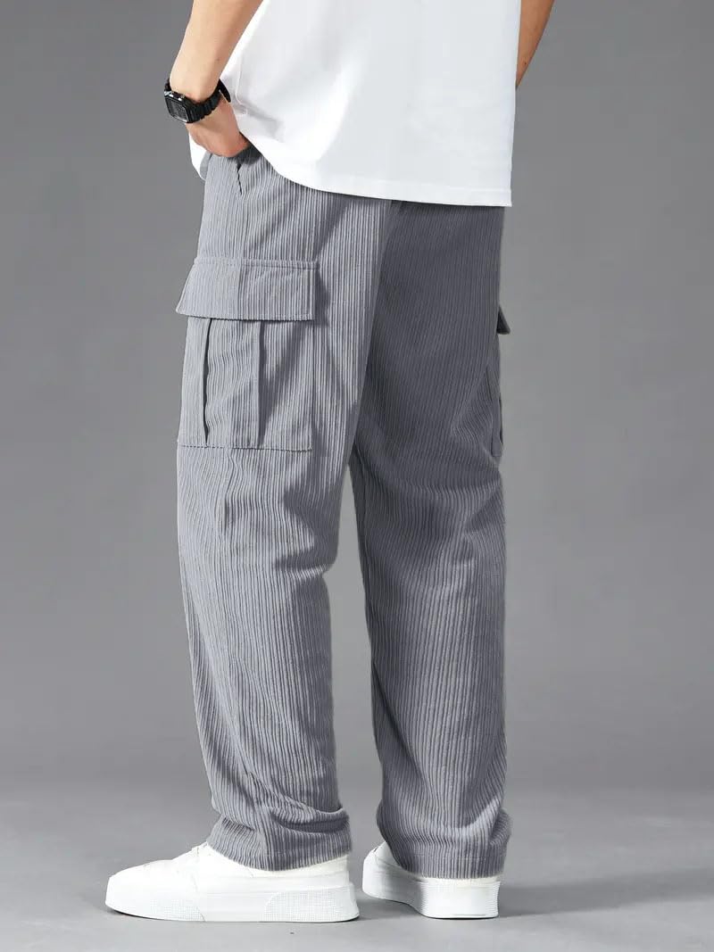 Vogaan Men's Grey Cargo Pants - Image 3