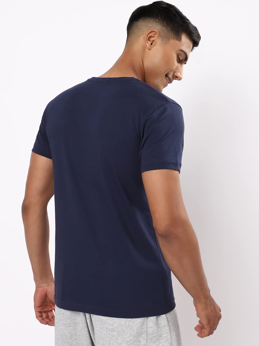 Bewakoof Men's Graphic Print Cotton T-Shirt - Blue - Image 3