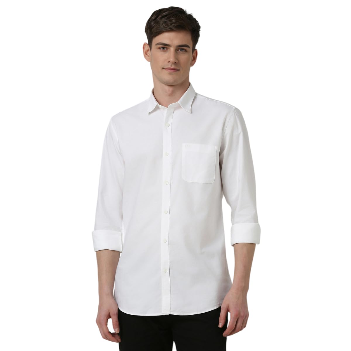 Peter England Men's Oxford Shirt - White