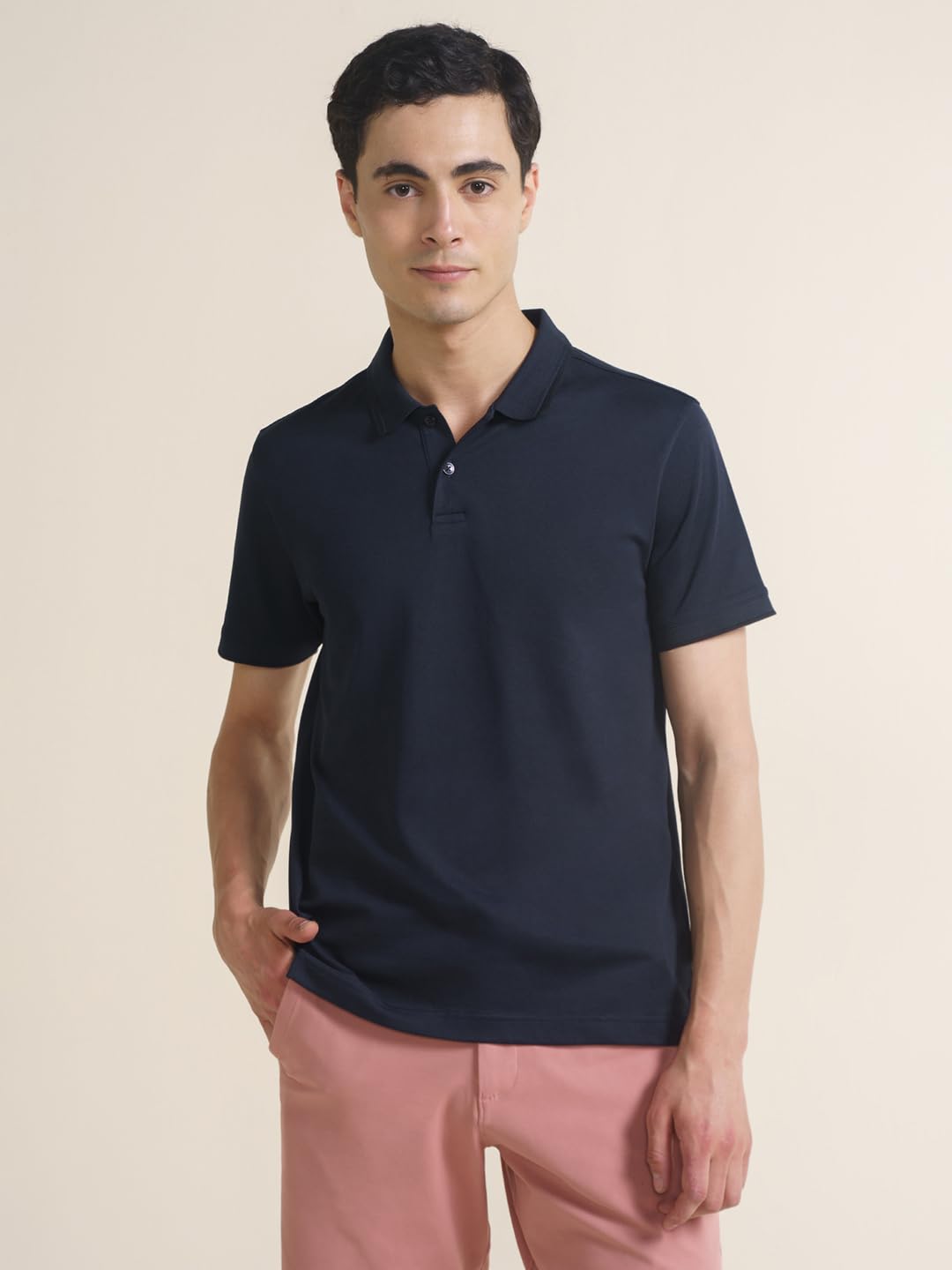 DAMENSCH Polo T Shirt for Man - Solid Buttoned - Image 4