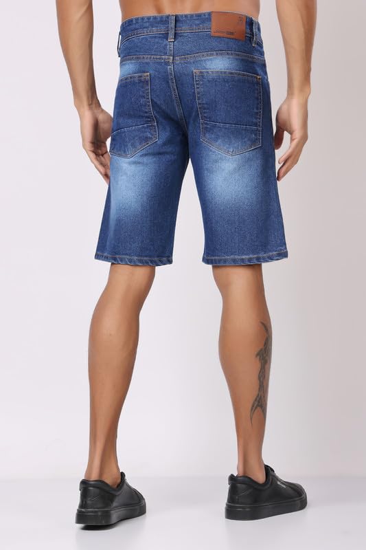 London Hills Men's Denim Shorts - Light Blue - Image 2