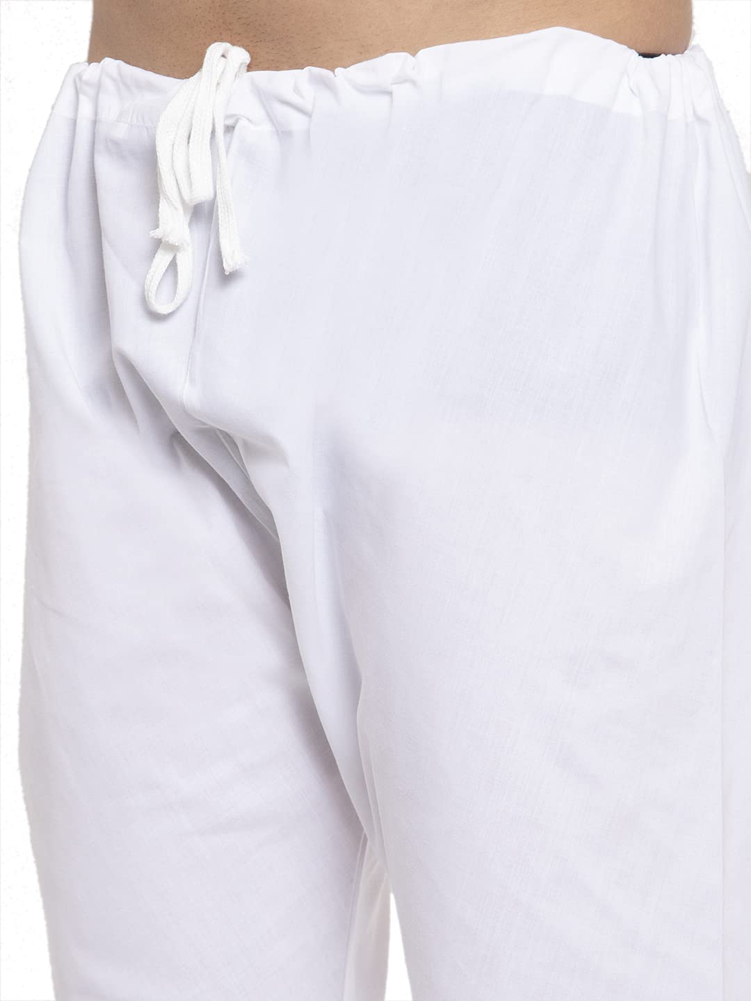 KRAFT INDIA Men Kurta Pyjama Set - Mustard Striped Cotton - Image 4