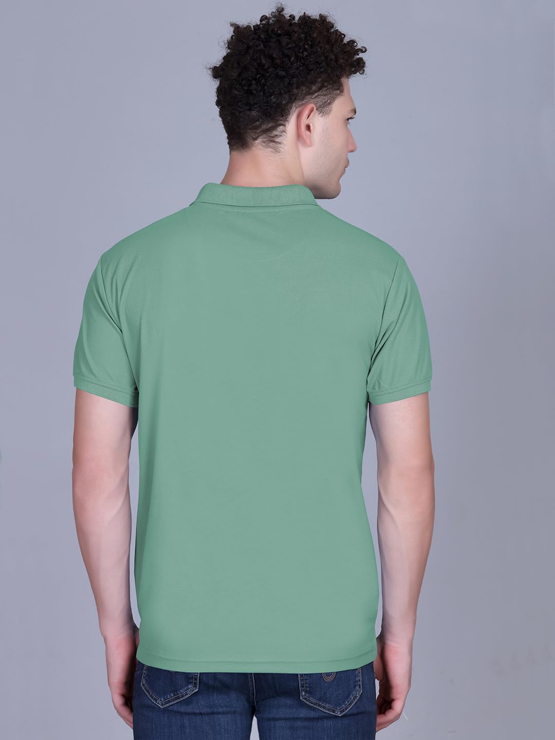 Fyltr Men's Solid Collar Pocket T-Shirt - Green - Image 4