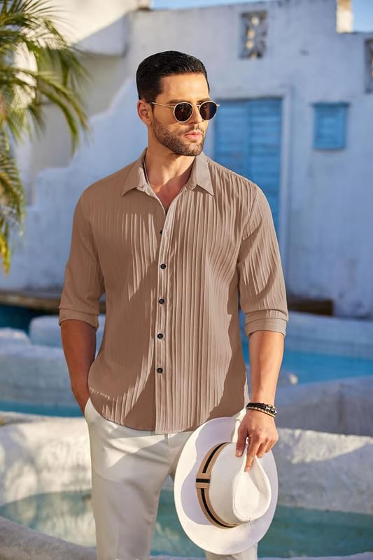 DEELMO Men Linen Shirt - Image 2