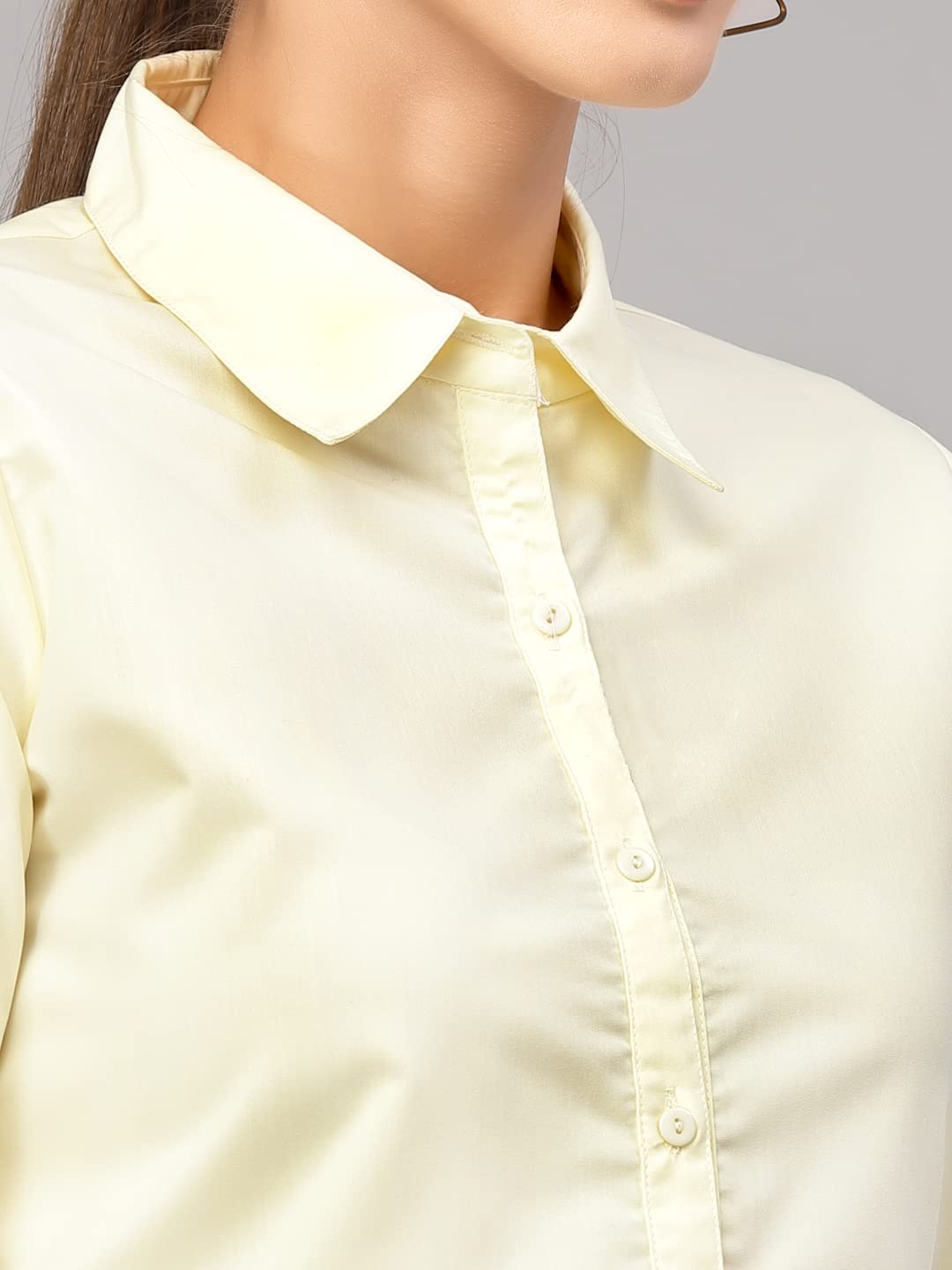 Style Quotient Women Yellow Formal Shirt - Image 3