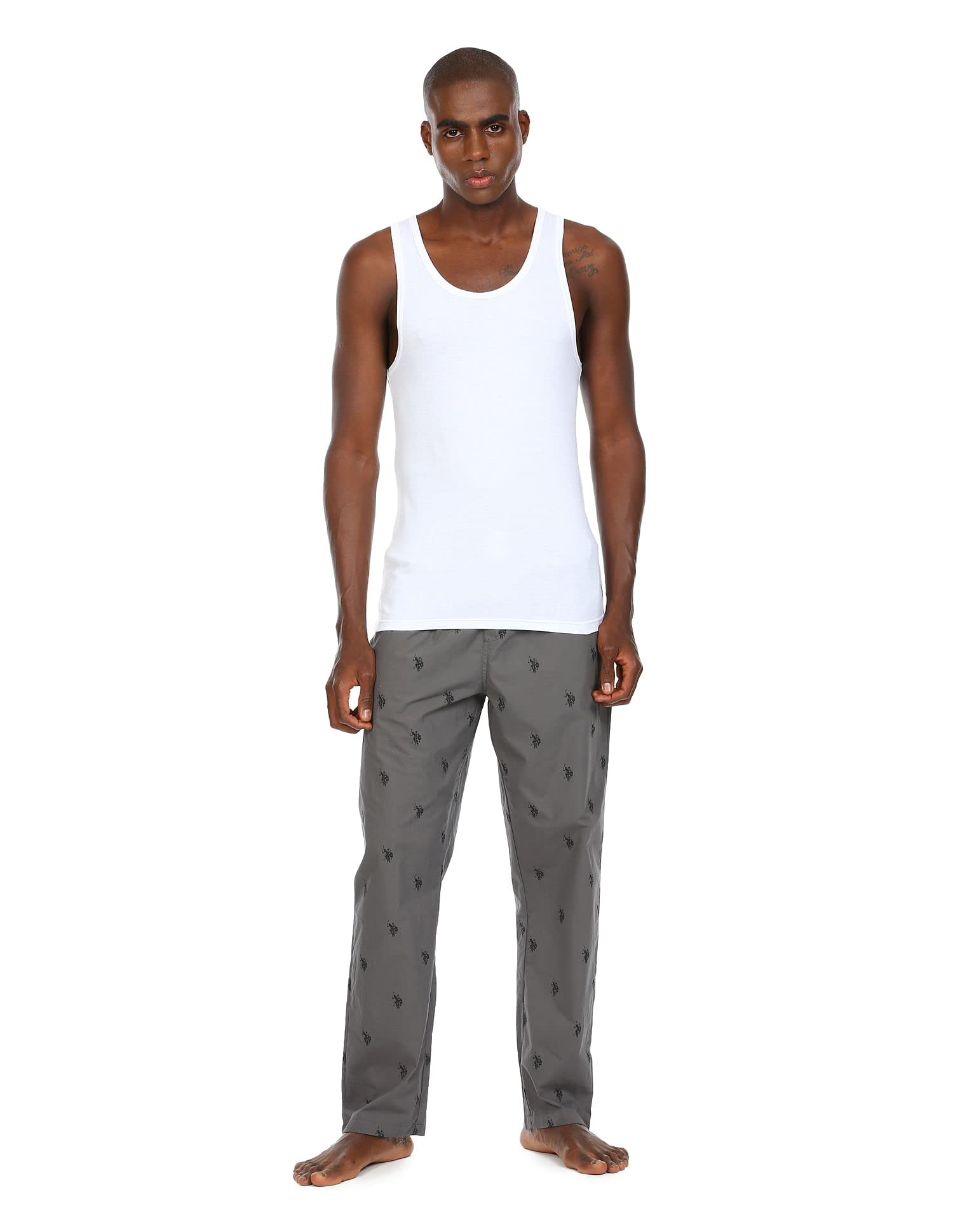 U.S. POLO ASSN. Men Cotton Vest - White - Image 2