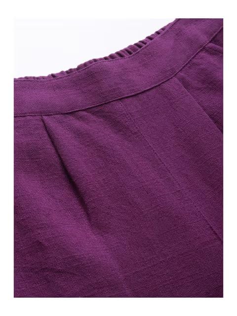 DIGITAL Women Cotton Trouser Pant - Purple - Image 3