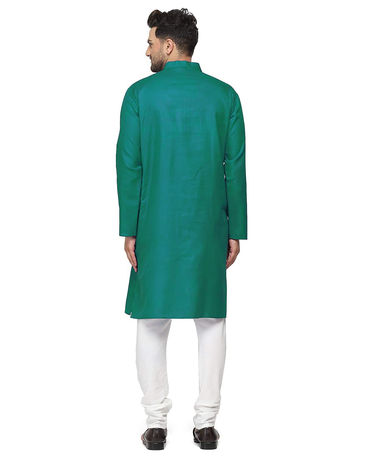 TULSSIKAA Men Cotton Blended Kurta - Bottle Green - Image 2