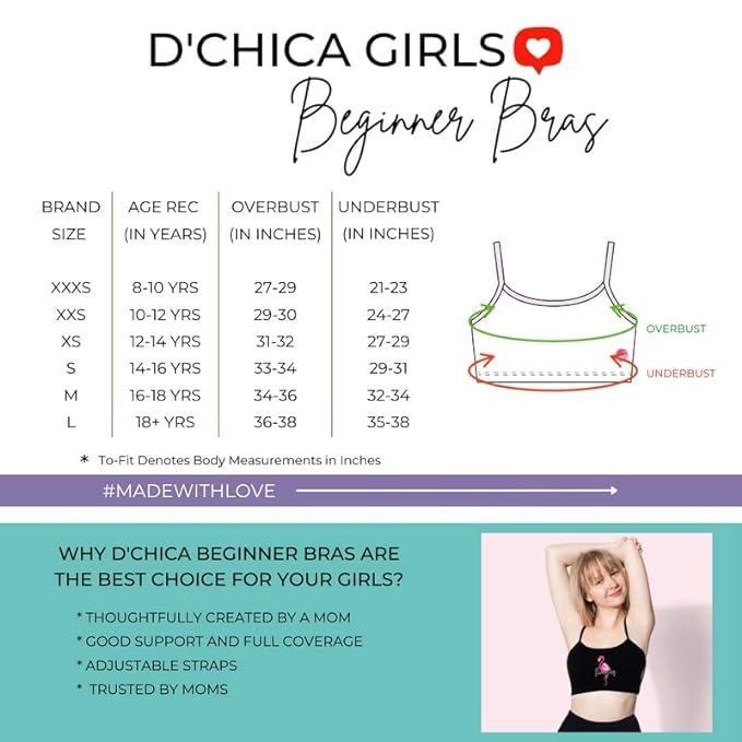 DChica Sports Bra for Girls Cotton Non-Padded - Image 2