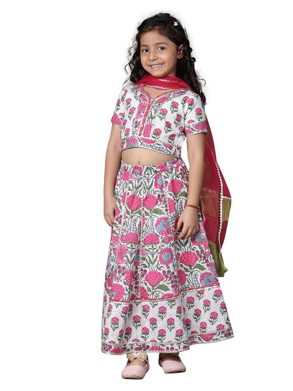 superminis Girls Lehenga Choli Set - Magenta