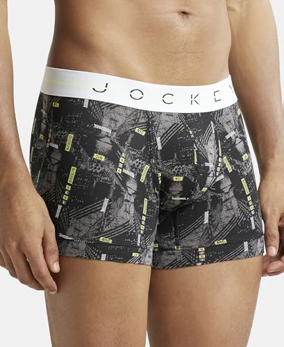 Jockey Men's Printed Trunks - Black - Image 2