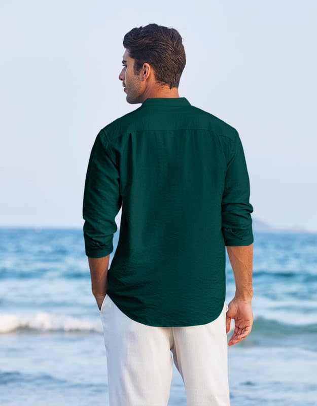 Macsivo Men's Green Cotton Blend Kurta - Image 2