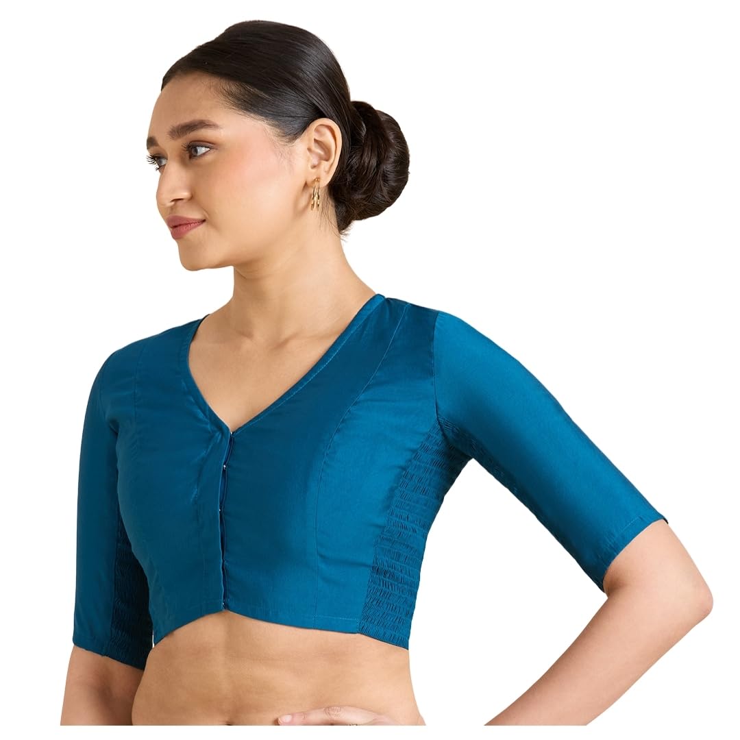 Studio Shringaar Saree Blouse for Women - Midnight Blue