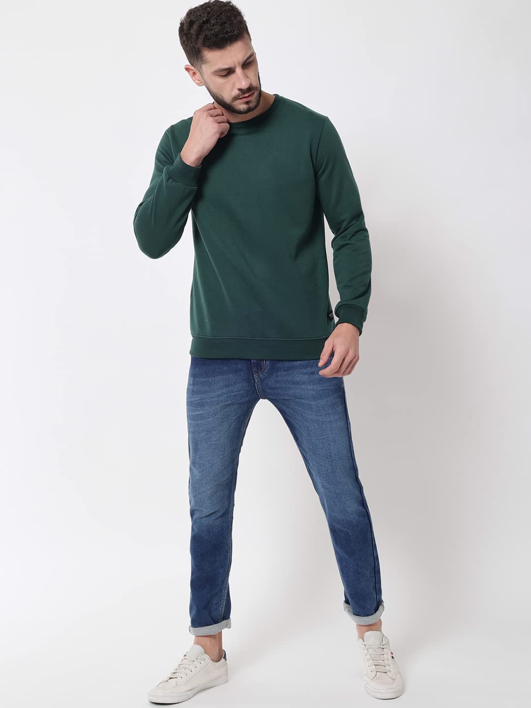ENDEAVOUR WEAR Men's Cotton Blend Sweatshirt - Tealgreen - Image 3