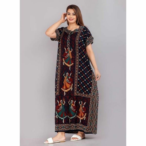 GarbGlide Women's Cotton Printed Night Dress - Image 4
