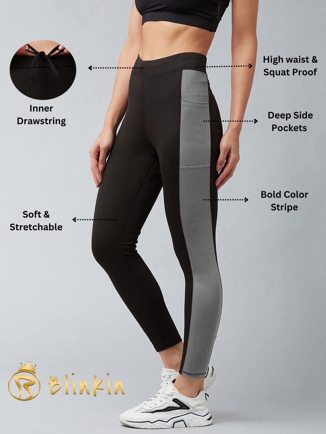 BLINKIN Women's High-Waisted Gym Leggings - Image 3