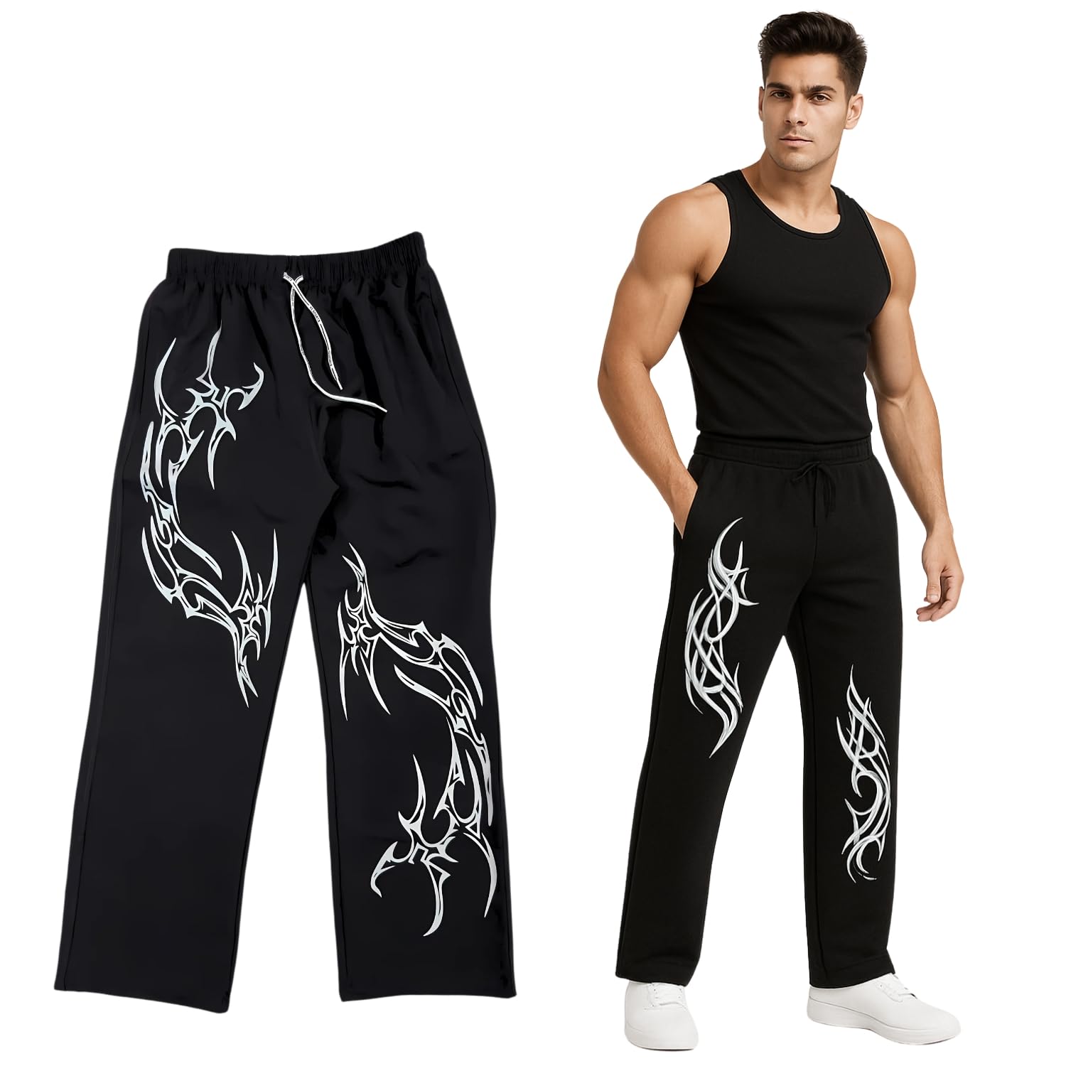 HAIRAN Men's Track Pants - Black