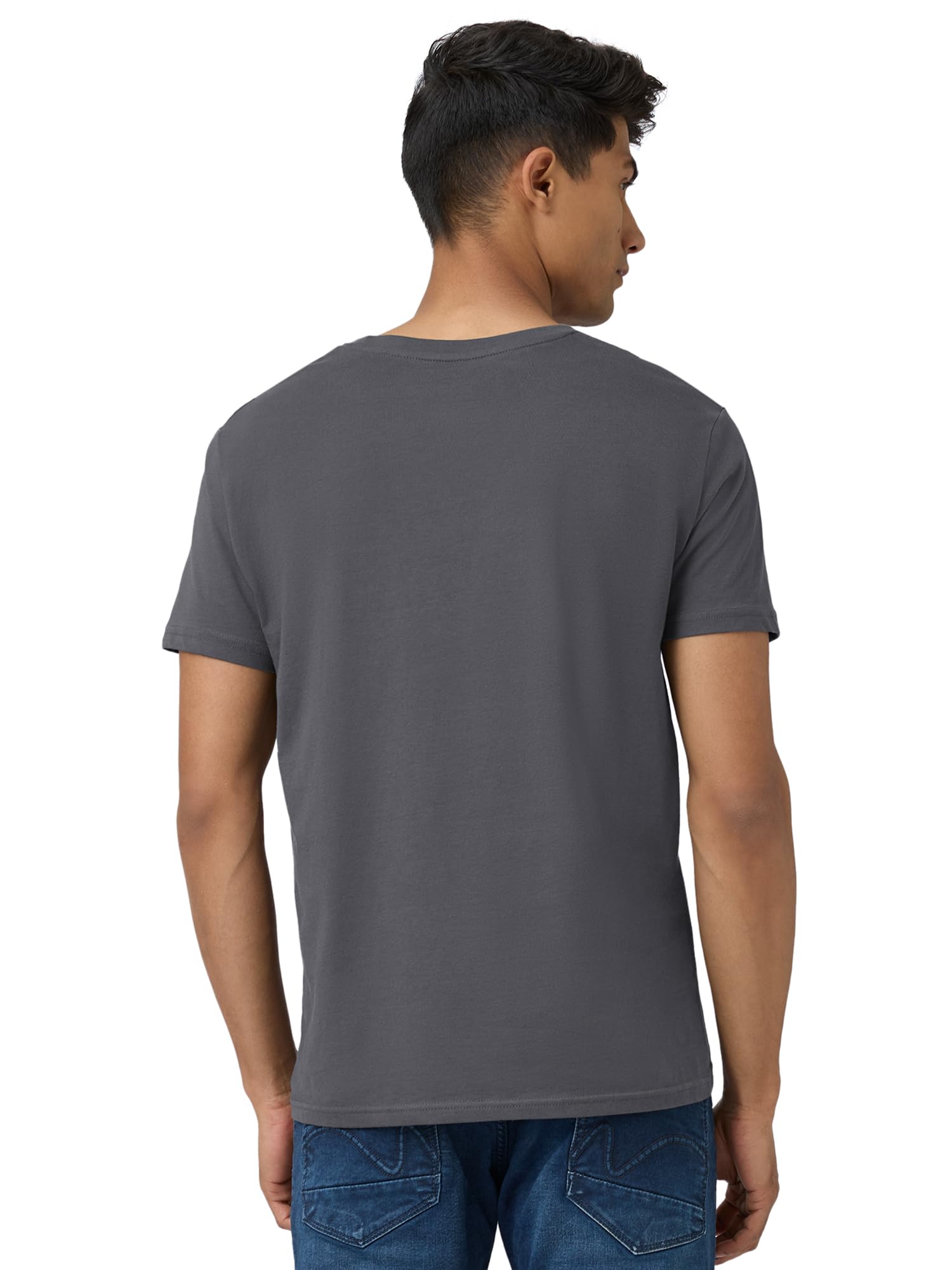 XYXX Men's Solid T-Shirt - Dark Grey - Image 2