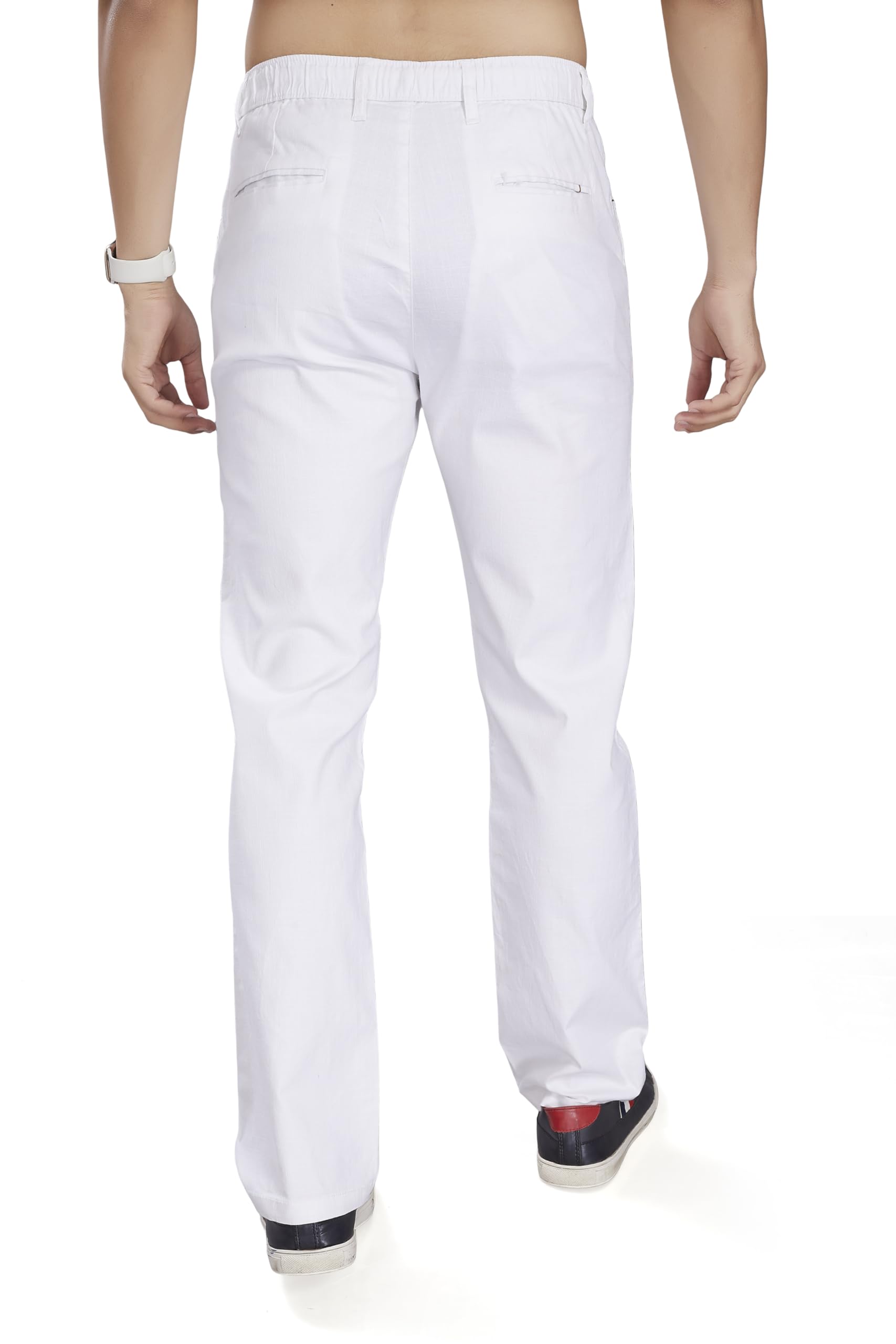 DIVISIVE Men's Trousers - White Cotton Linen - Image 5