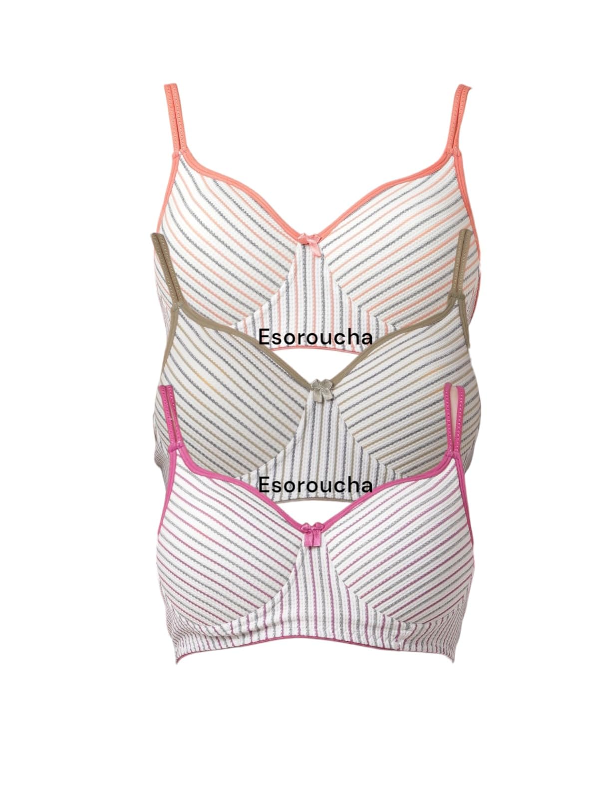 ESOROUCHA Women's Cotton T-Shirt Bra - White