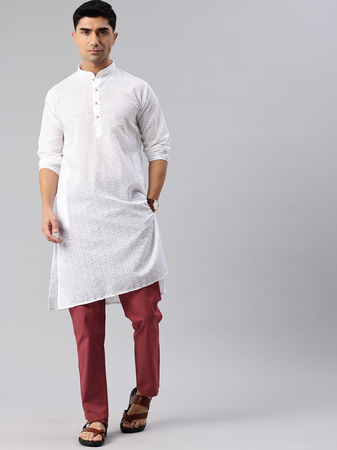 Majestic Man Pyjama Bottoms for Men - Maroon - Image 5