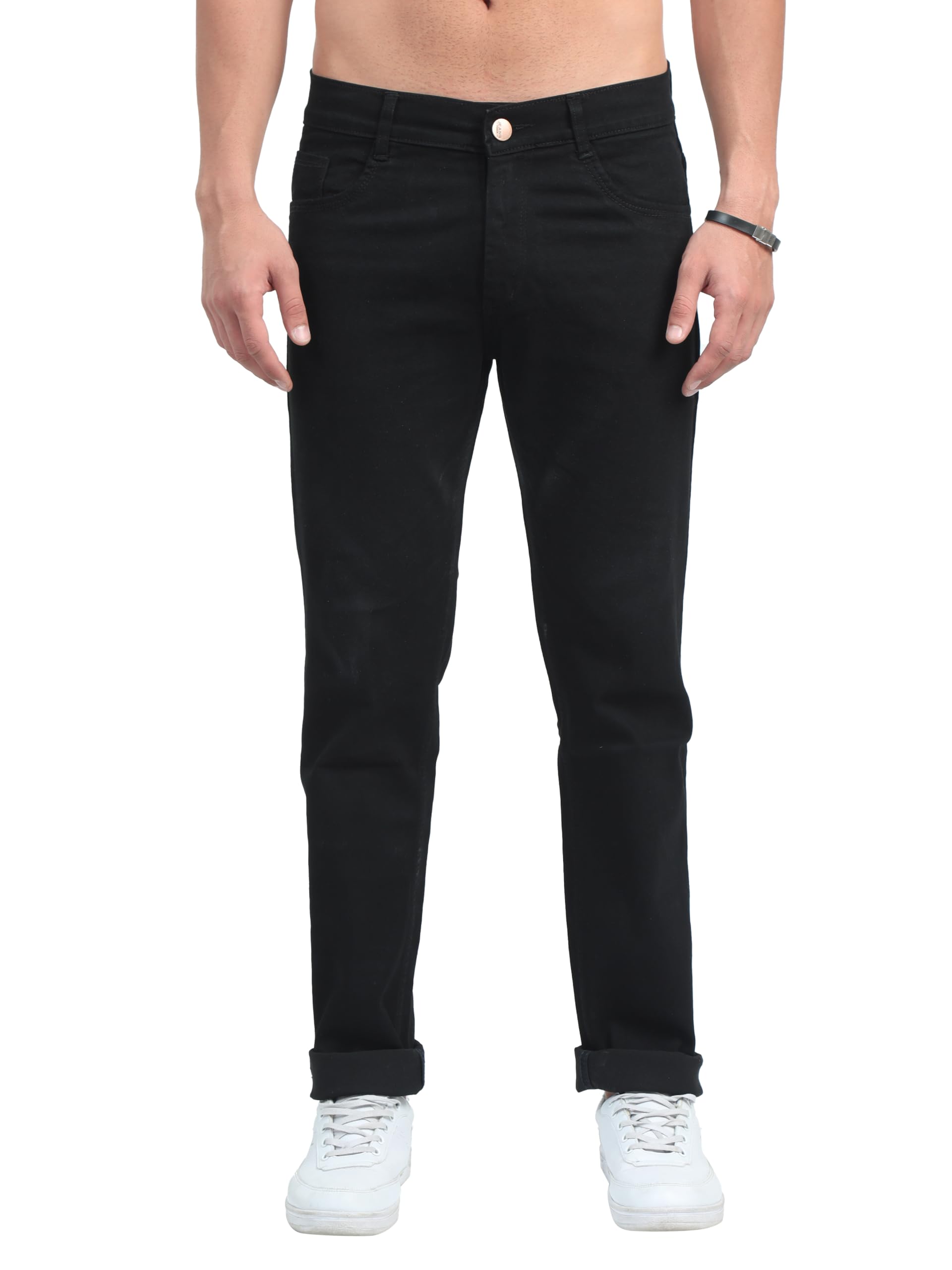 Miraan Men's Black Denim Jeans