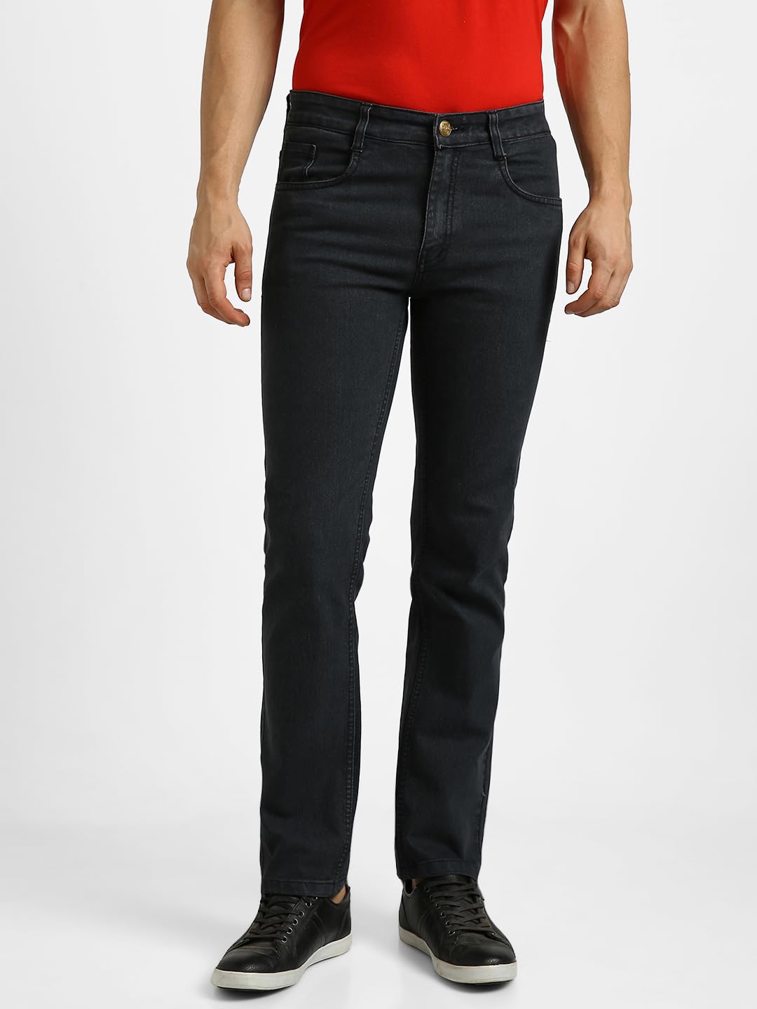 Urbano Men's Dark Grey Stretchable Jeans - Image 2